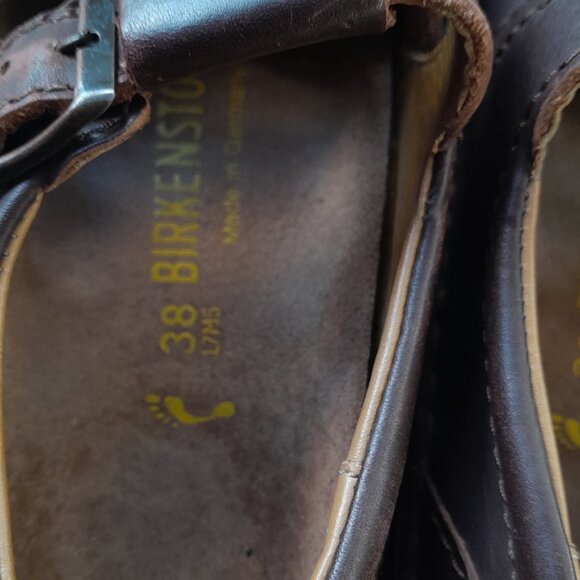 Birkenstock Brown Leather Closed Toe Mary Jane Strappy Shoes W7 (EU38) - Picture 2 of 10